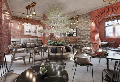 Thiết kế quán café  Blue Hill